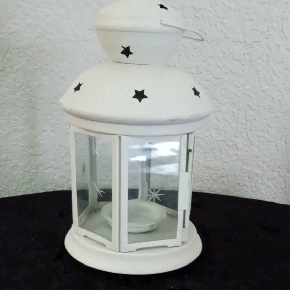 IKEA Rotera White Star Lantern Tea Light Candle Holder